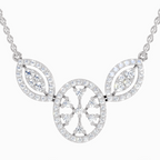 1.54 Carat Round Diamond Fashion Pendant Necklace 14K - White Gold