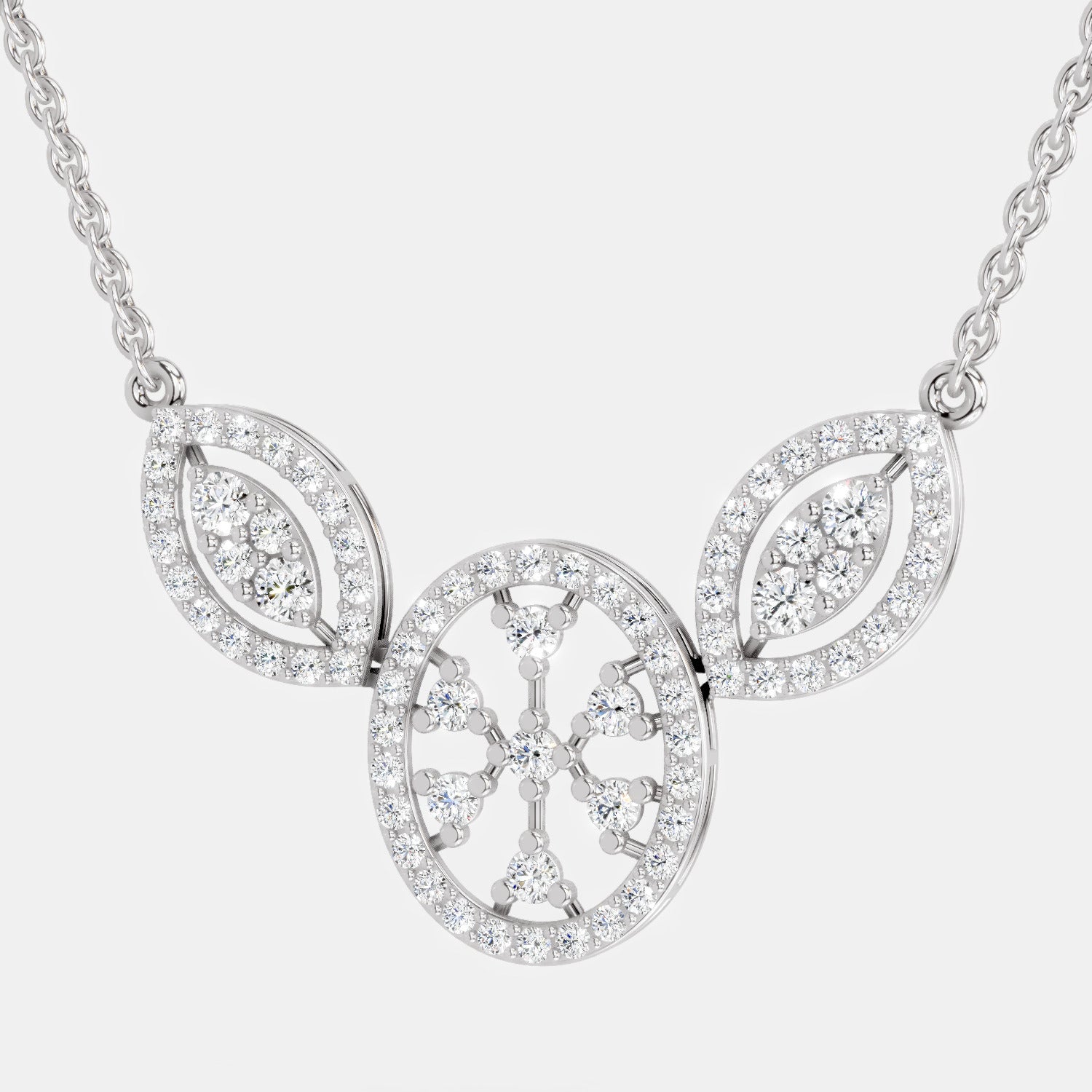Opulent Round Diamond Necklace