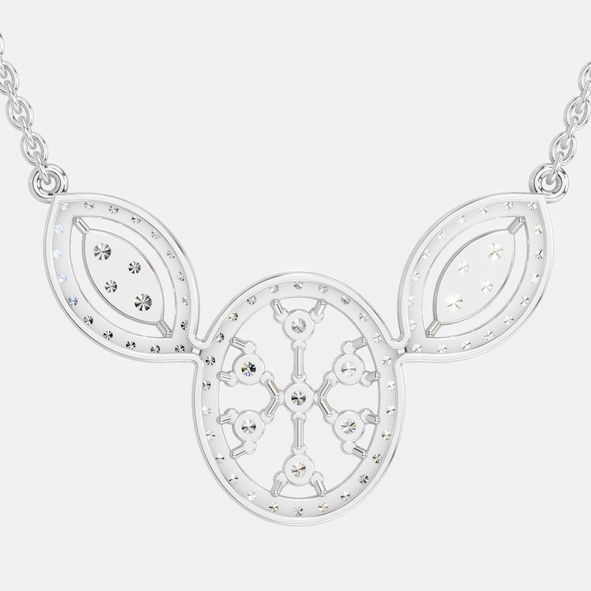 Opulent Round Diamond Necklace