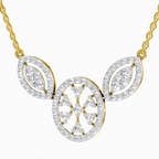 1.54 Carat Round Diamond Fashion Pendant Necklace 14K
