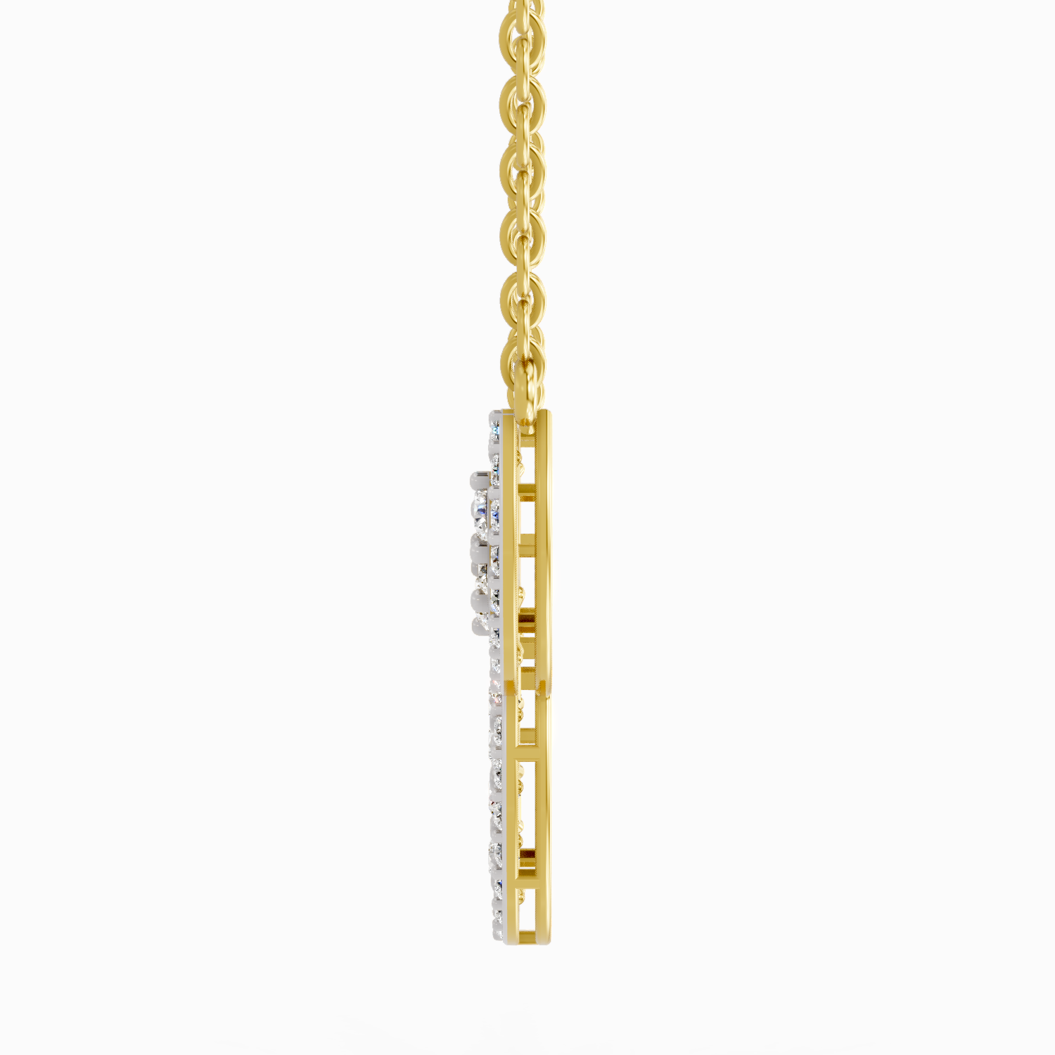 1.54 Carat Round Diamond Fashion Pendant Necklace 14K