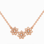 Opulent Round Floral Diamond Necklace