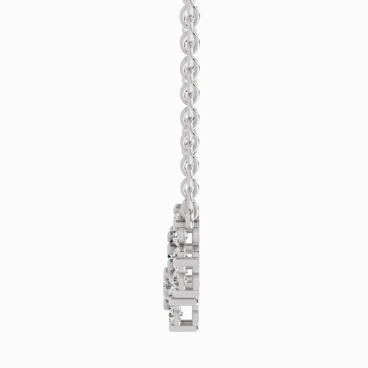 Opulent Round Floral Diamond Necklace