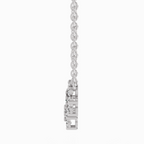 1.35 Carat Round Flower Pendant Necklace 14K - White Gold