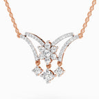 Glistening Round Butterfly Diamond Necklace