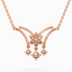 Glistening Round Butterfly Diamond Necklace