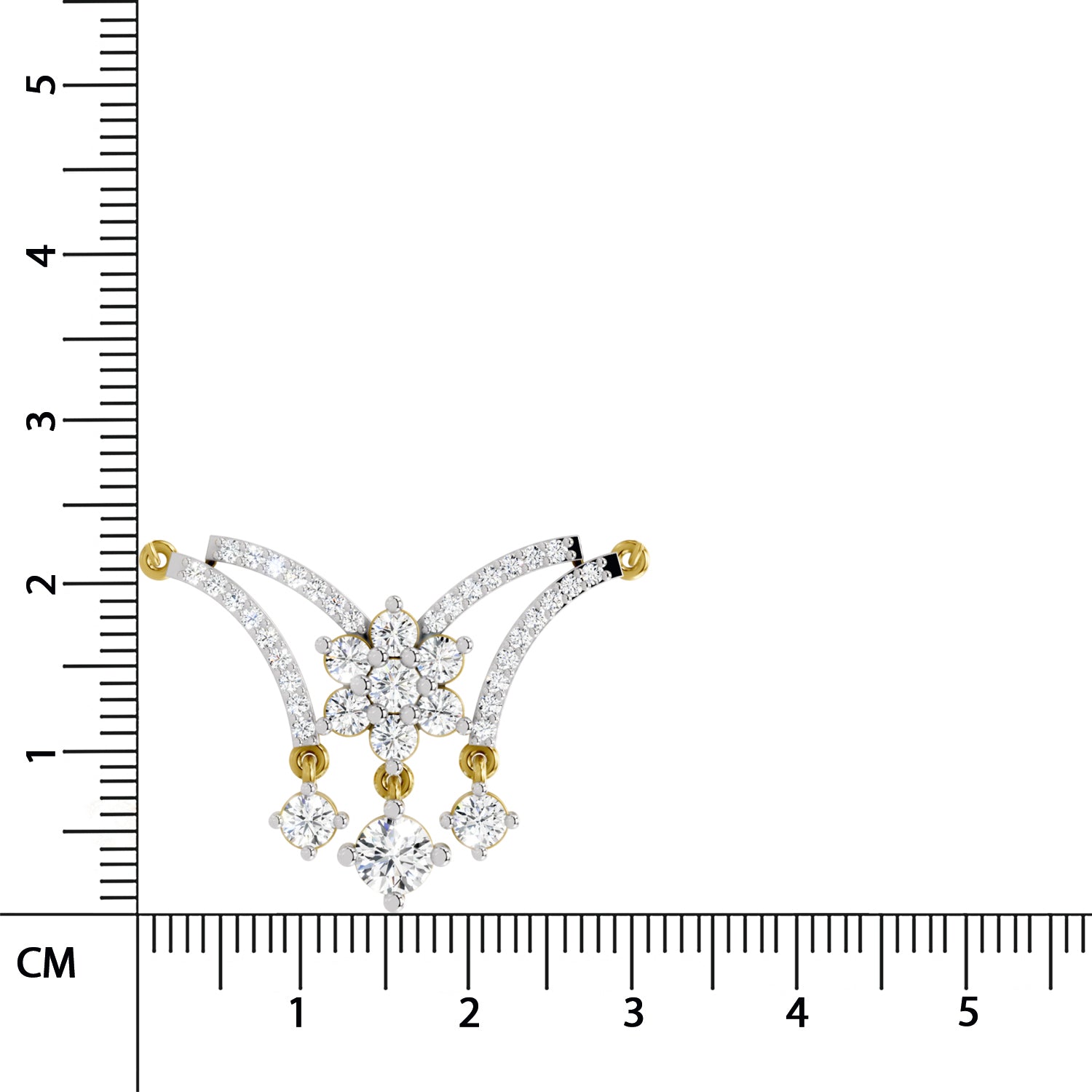 Glistening Round Butterfly Diamond Necklace