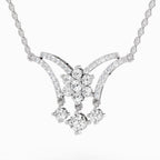 Glistening Round Butterfly Diamond Necklace