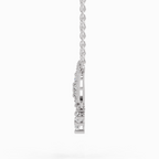 1.35 Carat Round Butterfly Pendant Necklace 14K - White Gold