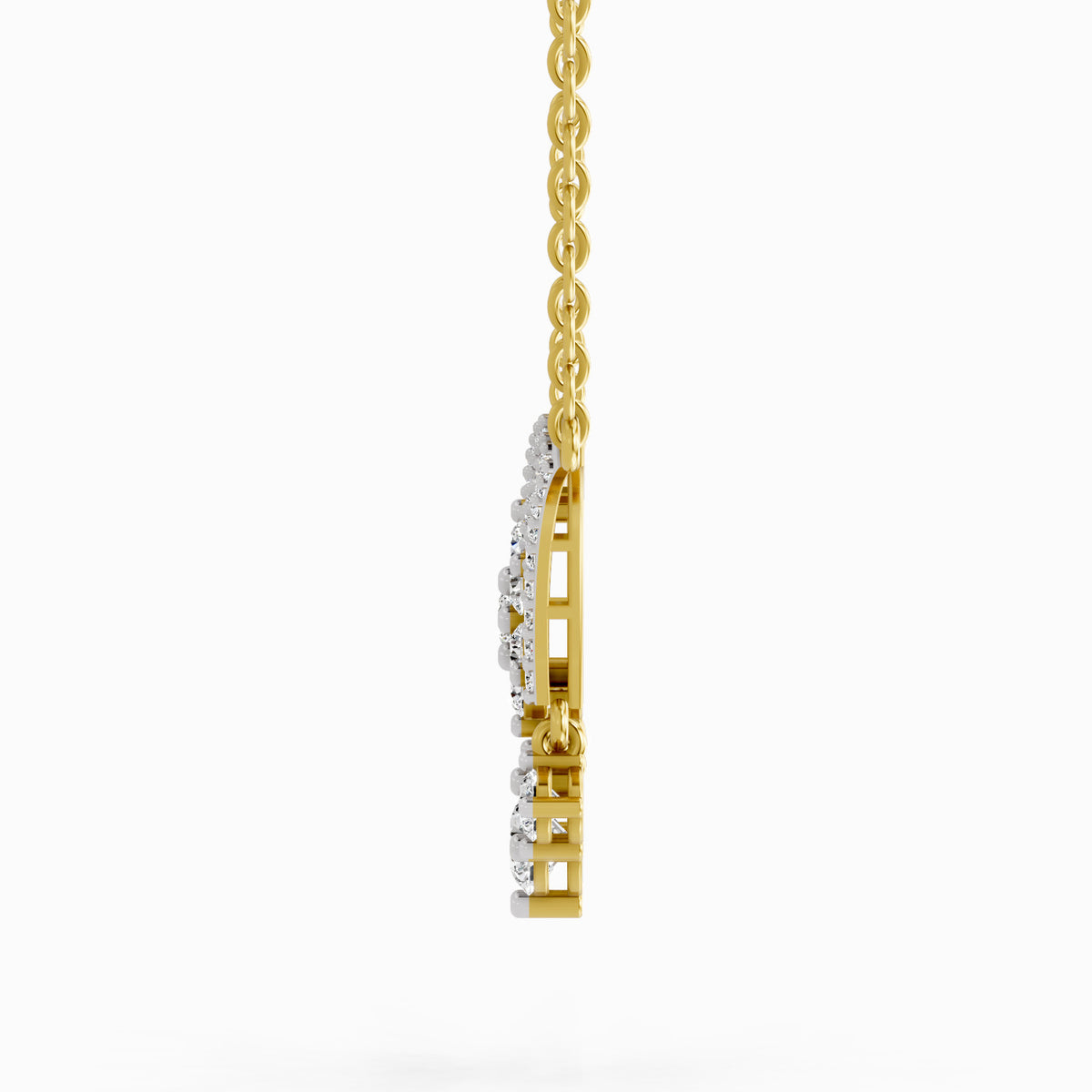 Glistening Round Butterfly Diamond Necklace