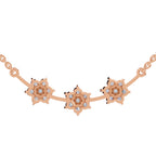 0.92 Carat Floral Diamond Necklace 14K - Rose Gold