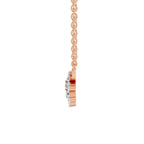 0.92 Carat Floral Diamond Necklace 14K - Rose Gold