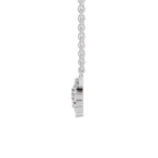 0.92 Carat Floral Diamond Necklace 14K - White Gold