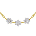 0.92 Carat Floral Diamond Necklace 14K