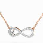 Sublime Round Infinity Diamond Necklace