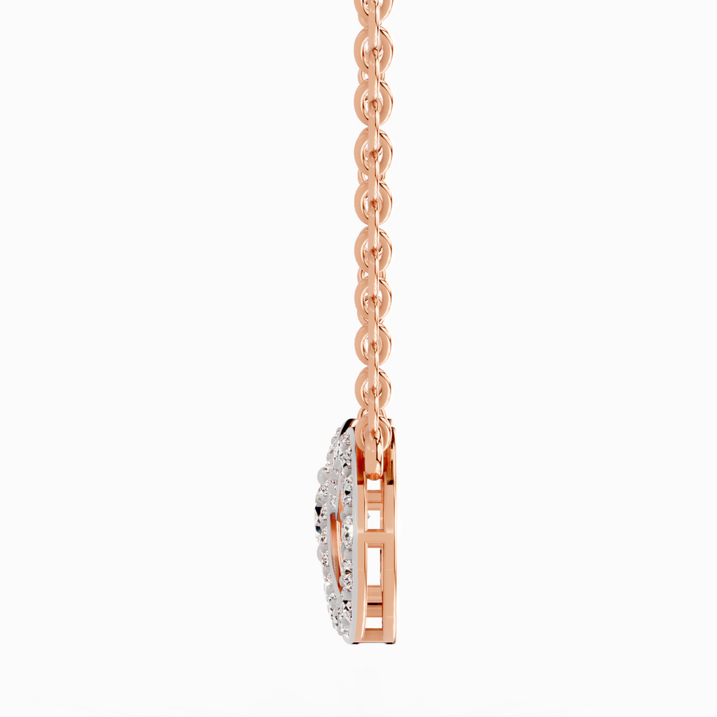 1.2 Carat Round Infinity Pendant Necklace 14K - Rose Gold