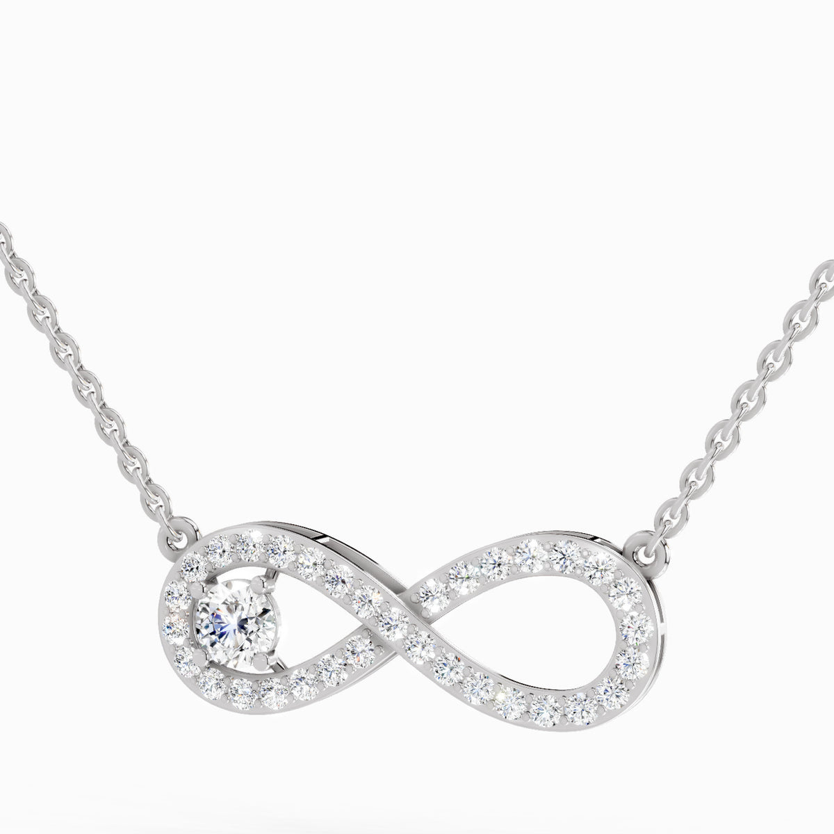 Sublime Round Infinity Diamond Necklace