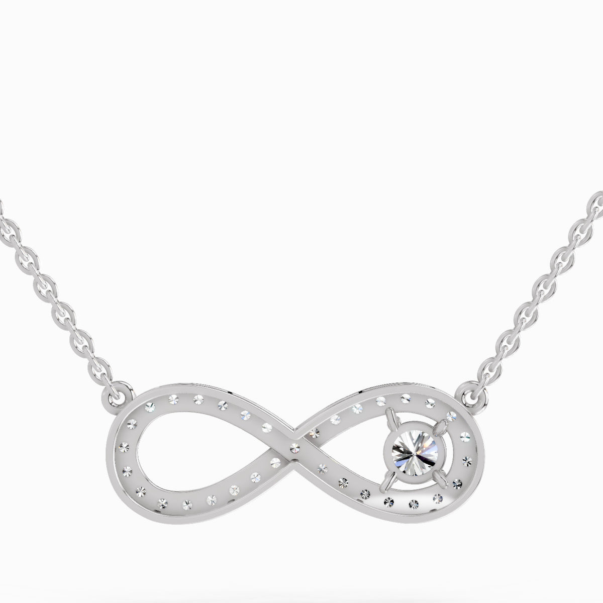Sublime Round Infinity Diamond Necklace