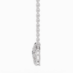 1.2 Carat Round Infinity Pendant Necklace 14K - White Gold