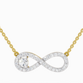 1.2 Carat Round Infinity Pendant Necklace 14K
