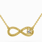 1.2 Carat Round Infinity Pendant Necklace 14K