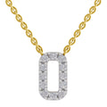 0.53 Carat Round Alphabet O Necklace 14K - Rose Gold