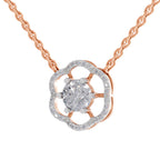 Ethereal Round Floral Diamond Necklace