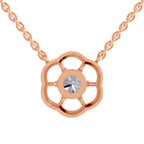 Ethereal Round Floral Diamond Necklace