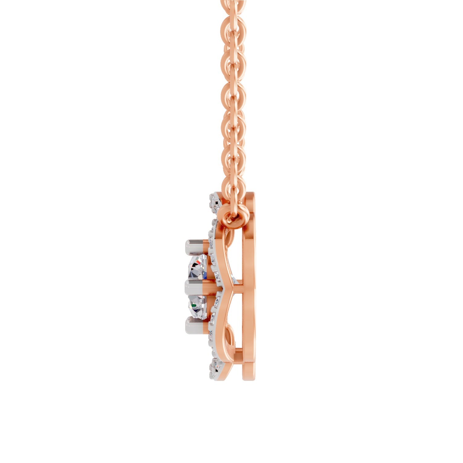Ethereal Round Floral Diamond Necklace