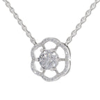 Ethereal Round Floral Diamond Necklace