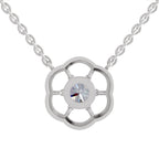 Ethereal Round Floral Diamond Necklace