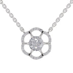 Ethereal Round Floral Diamond Necklace