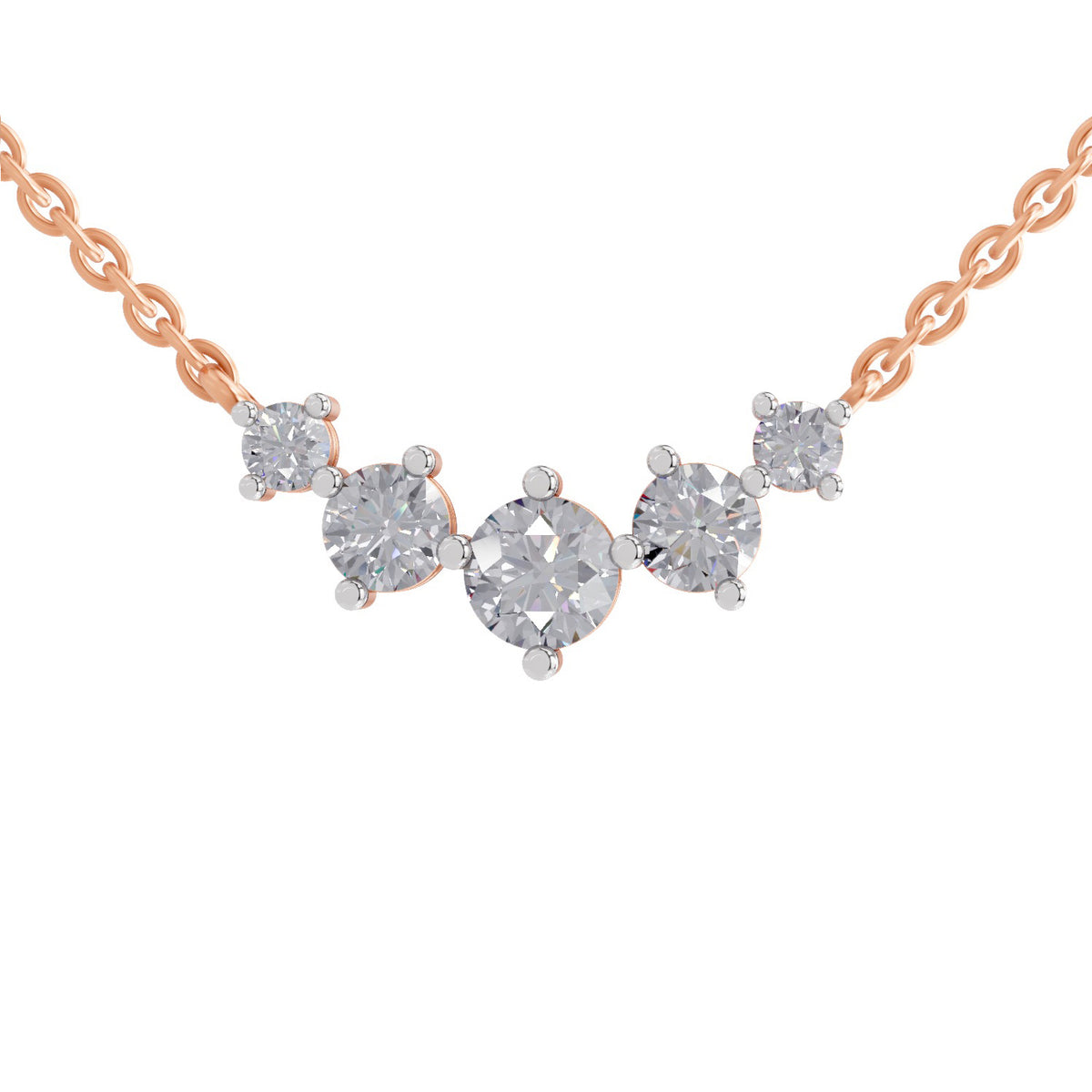 Majestic Round Diamond Necklace
