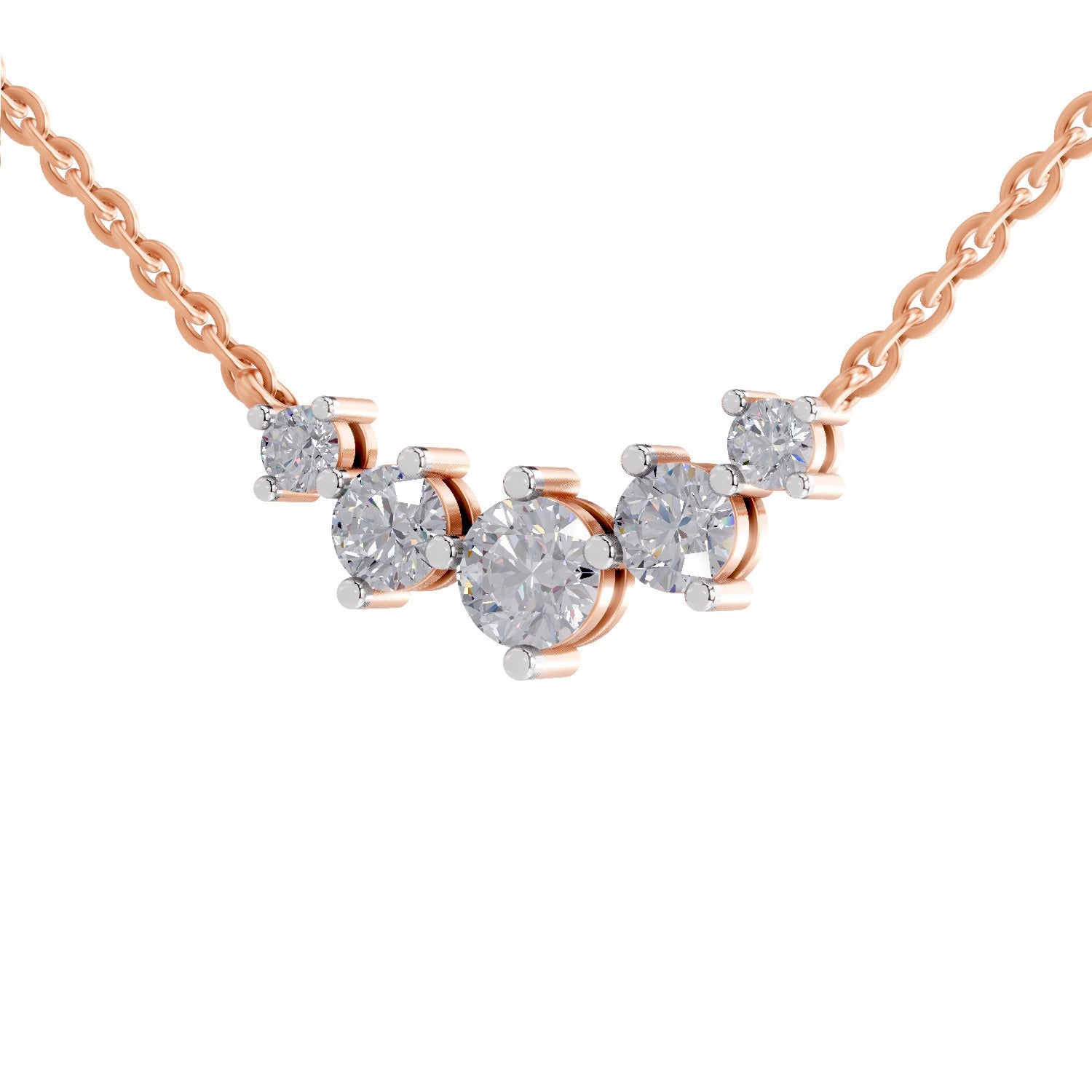 Majestic Round Diamond Necklace
