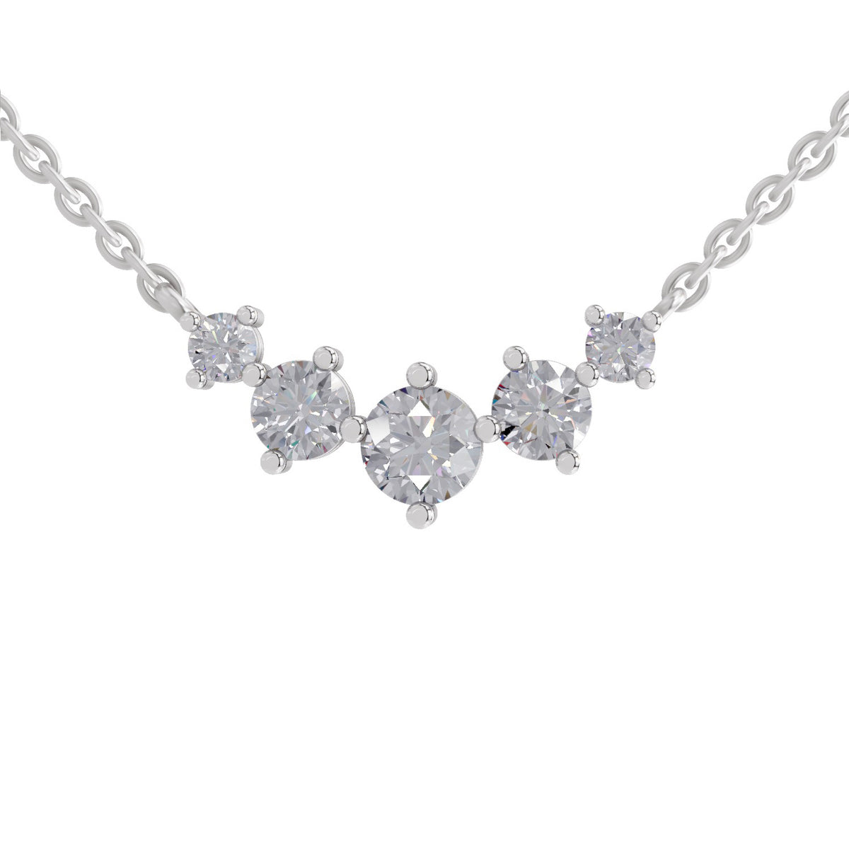 Majestic Round Diamond Necklace