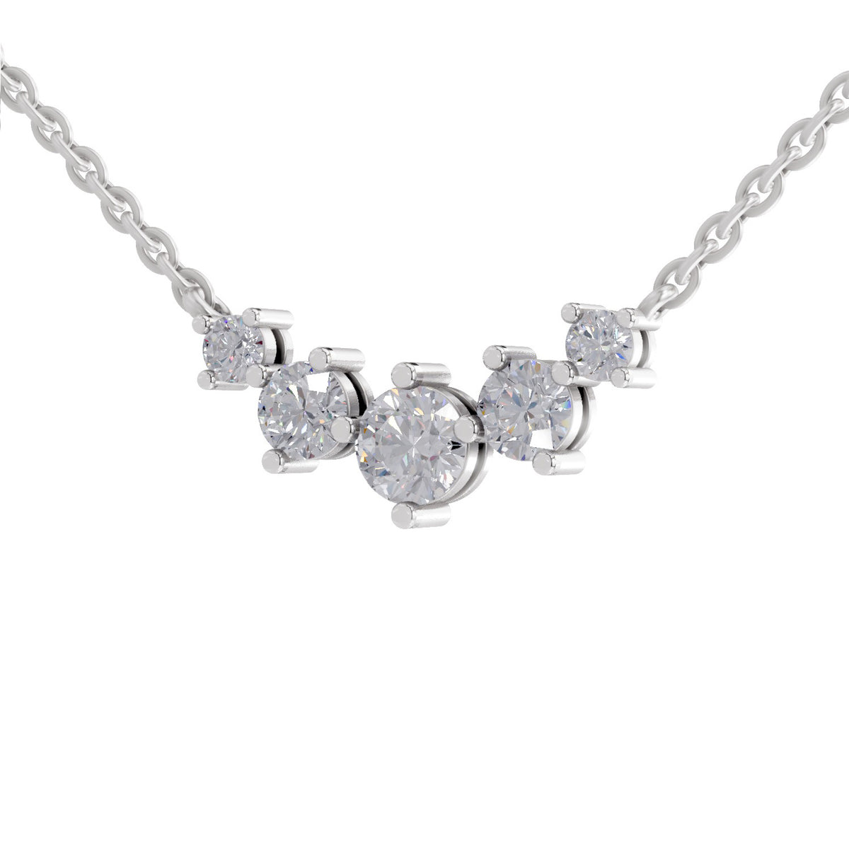 Majestic Round Diamond Necklace
