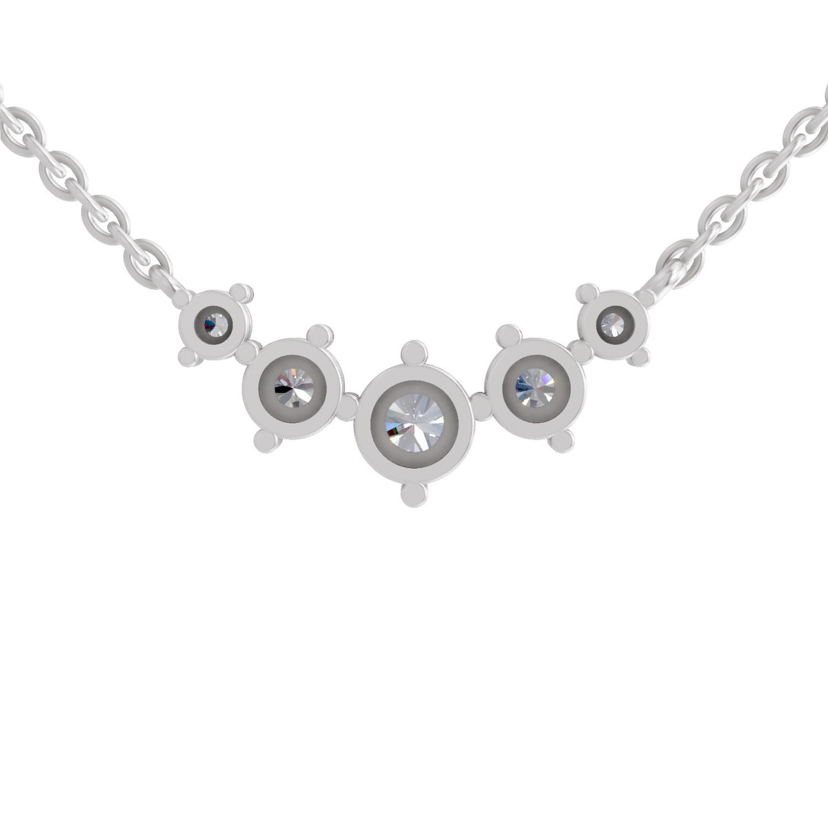 Majestic Round Diamond Necklace