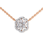 Iconic Round Floral Diamond Necklace