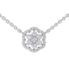 Iconic Round Floral Diamond Necklace