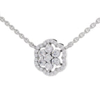 Iconic Round Floral Diamond Necklace