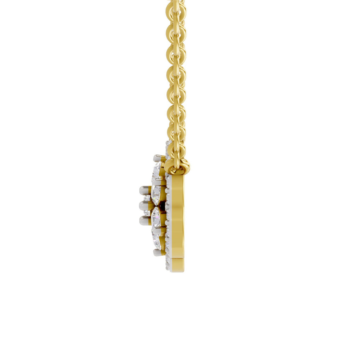 Iconic Round Floral Diamond Necklace