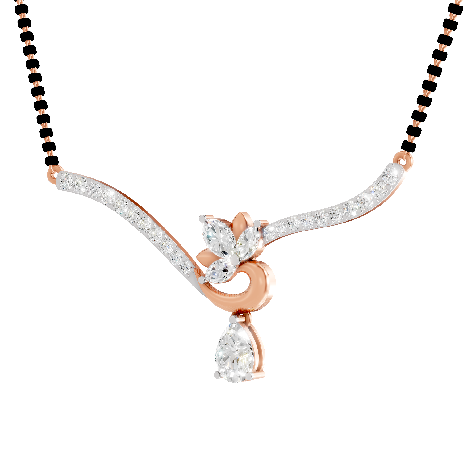1.45 Carat Marquise Shape Lotus Diamond 14K - Rose Gold