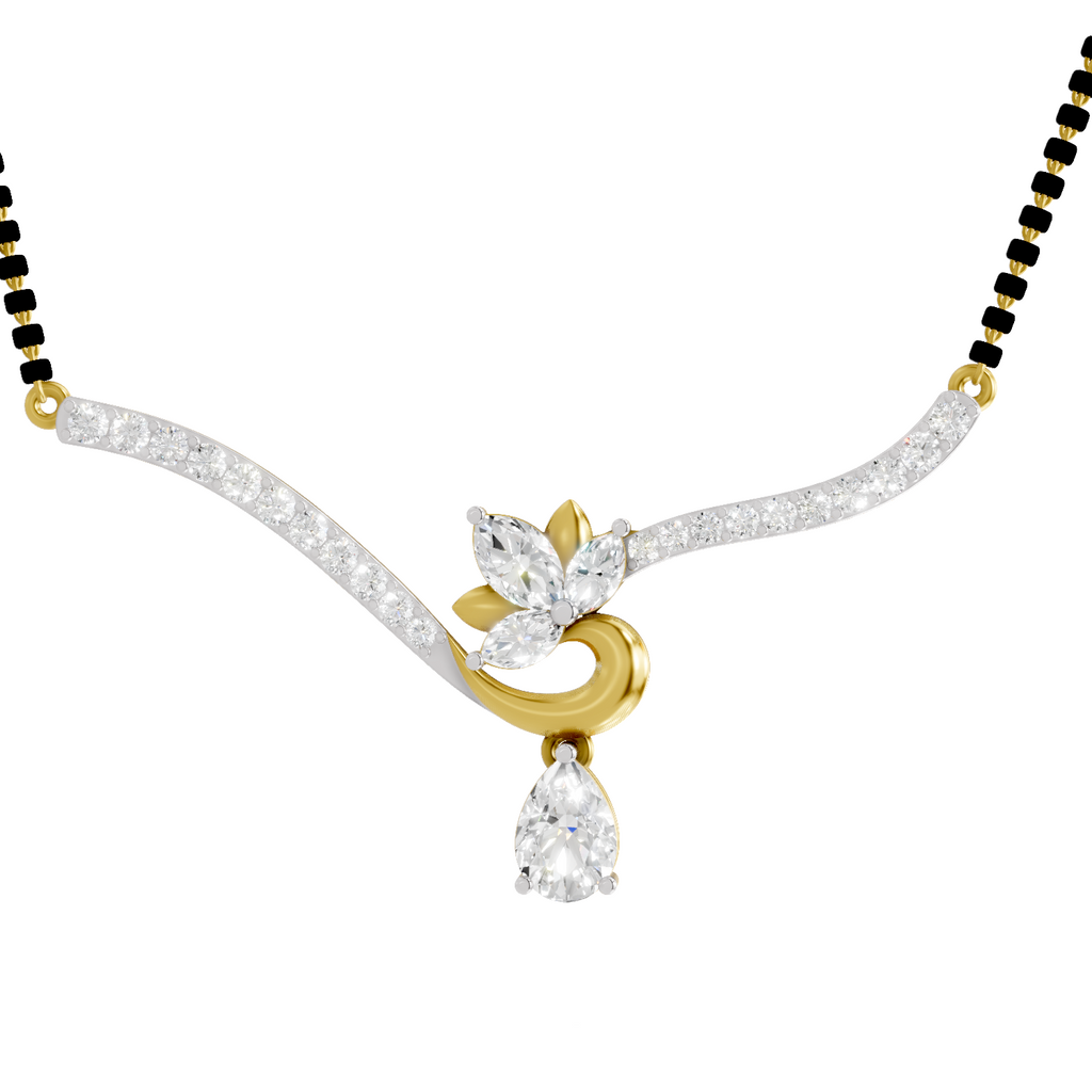 1.45 Carat Marquise Shape Lotus Diamond 14K