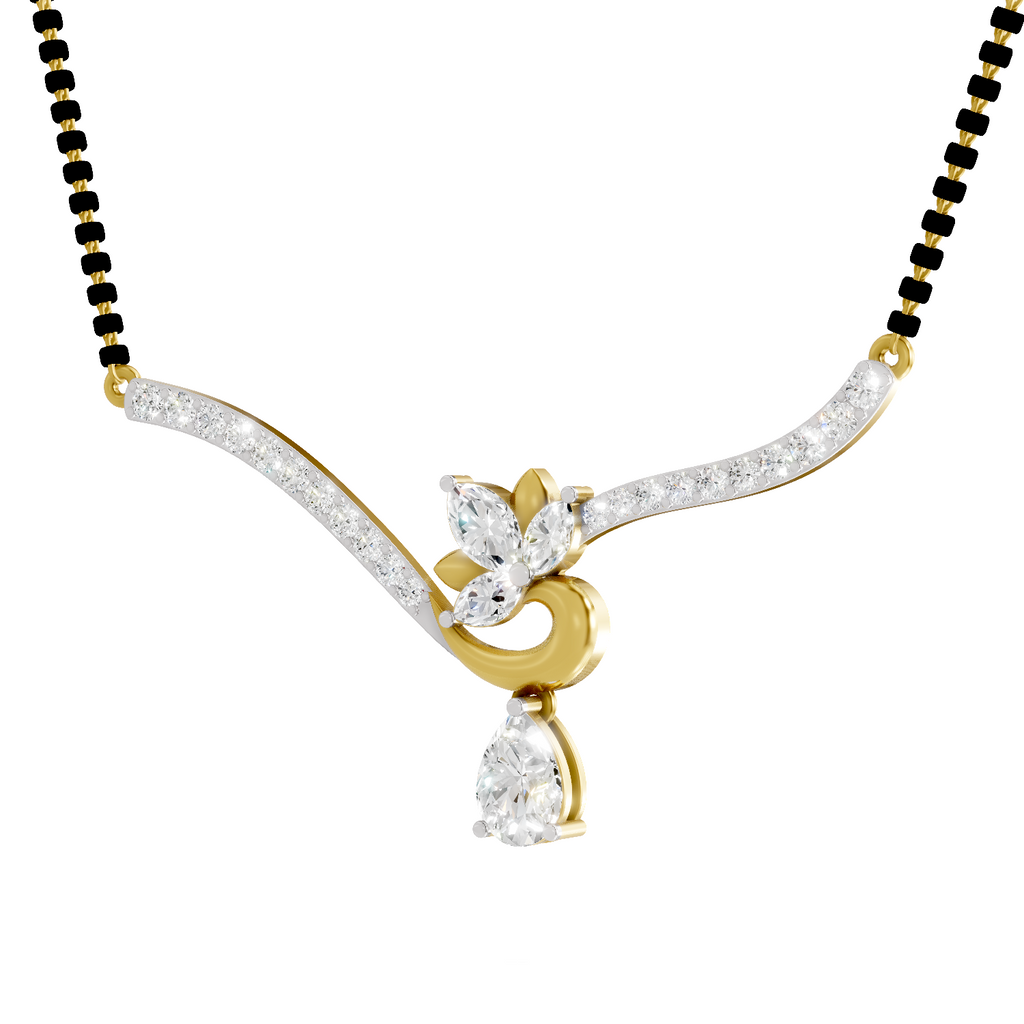 1.45 Carat Marquise Shape Lotus Diamond 14K