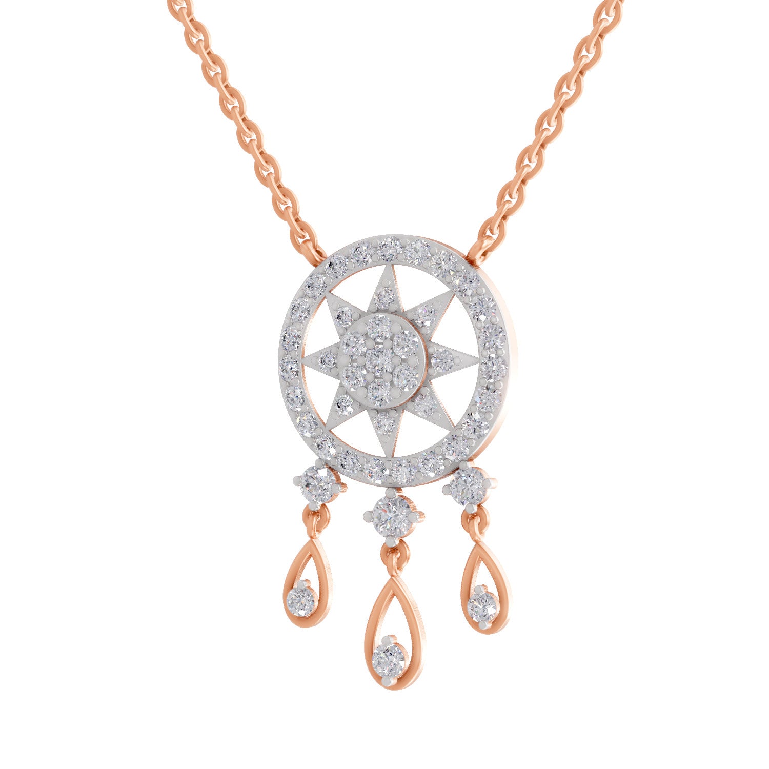 Graceful Dream Catcher Diamond Necklace