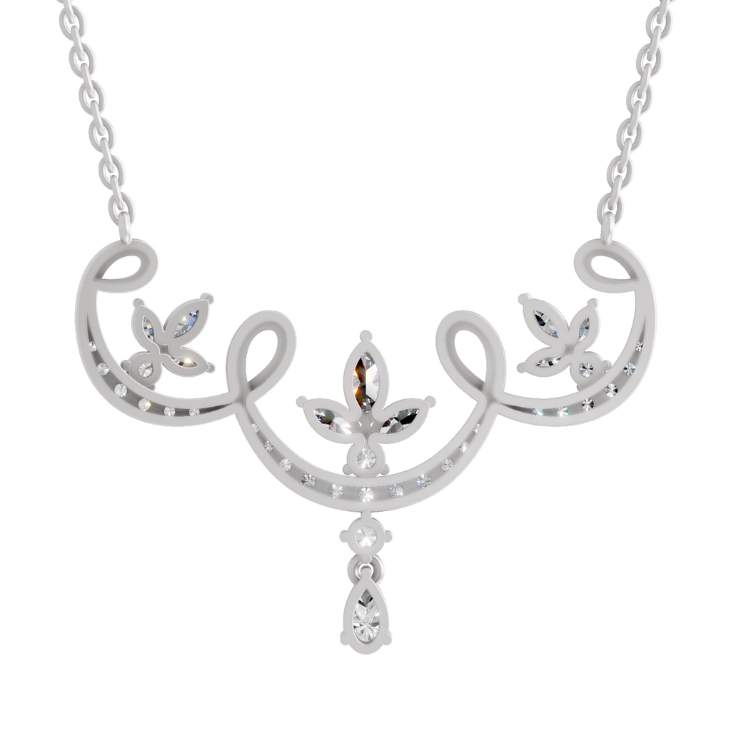 1.83 Carat Marquise Shaped 14K - White Gold