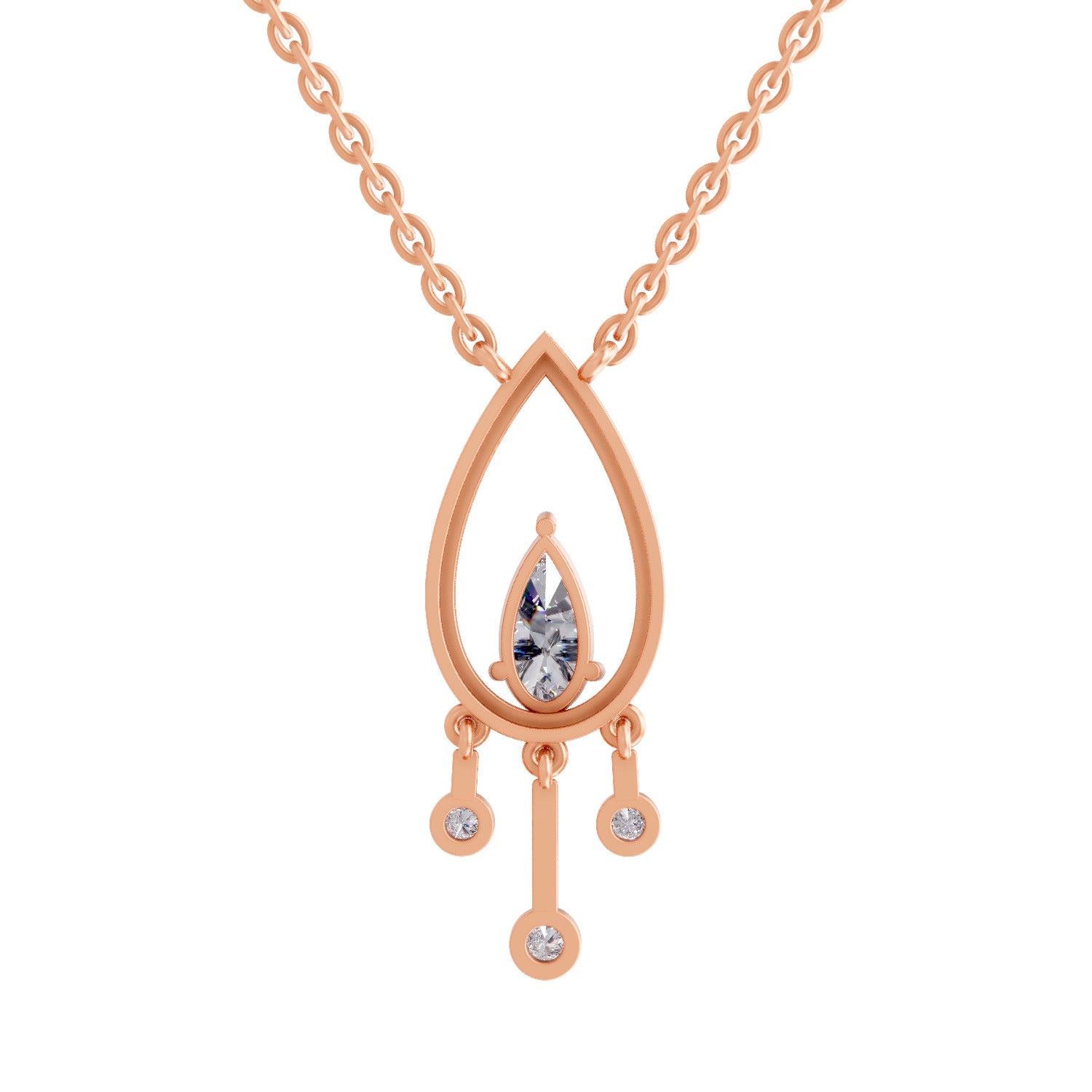 1.01 Carat Pear Shaped 14K - Rose Gold