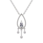 1.01 Carat Pear Shaped 14K - White Gold