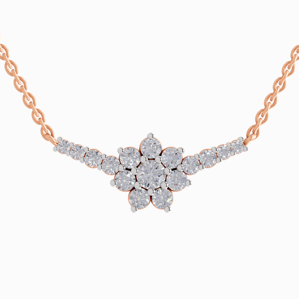 1.3 Carat Twilight Bloom Diamond Pendant Necklace 14K - Rose Gold