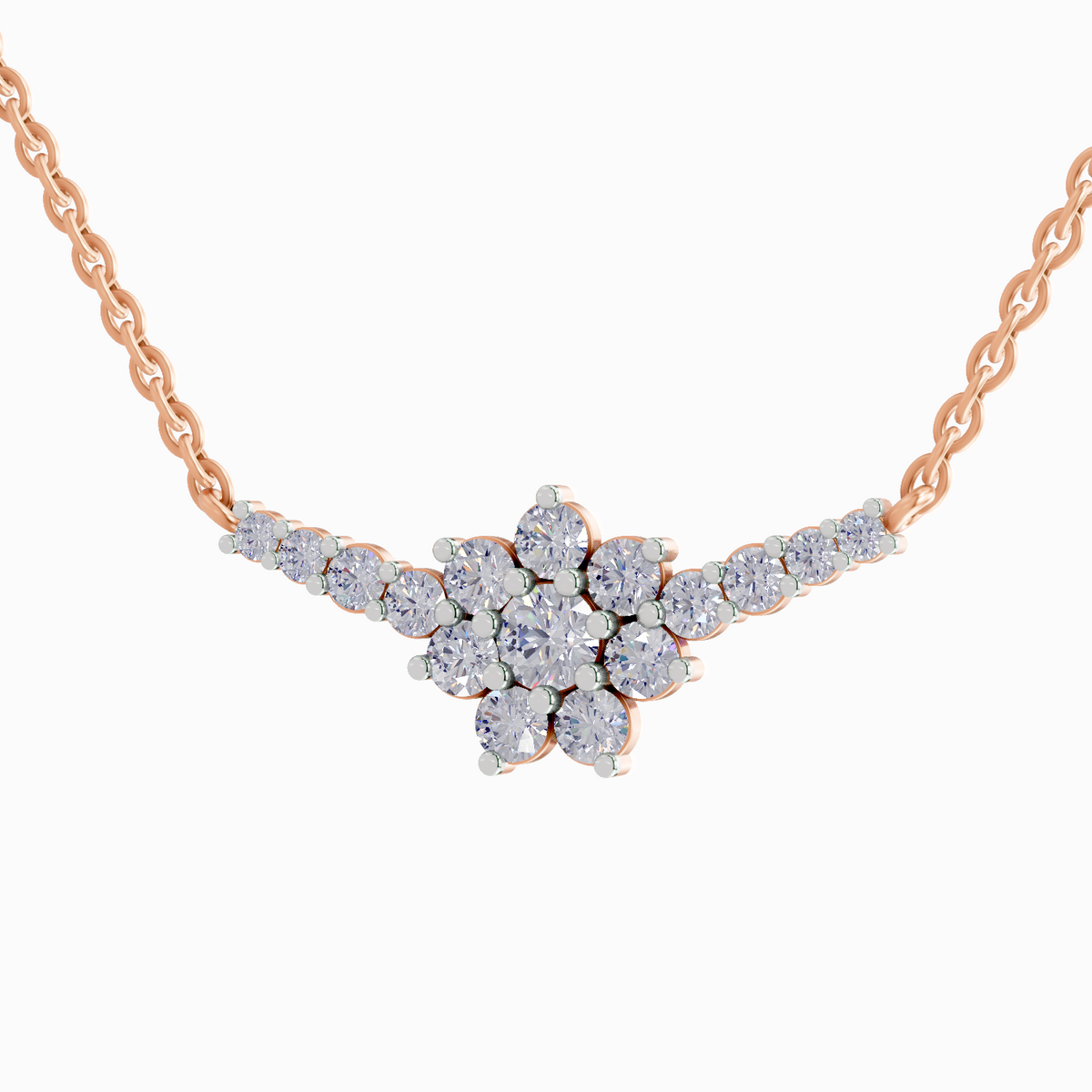Delicate Bloom Diamond Necklace